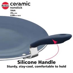 Hawkins Black Ceramic 26 cm Induction Paratha Granite Griddle Tawa (Ict26) image 2