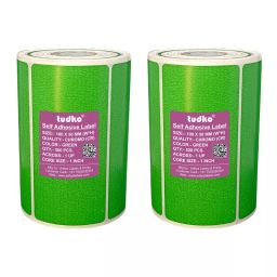 Tudko 100x50 mm 80 GSM 1 UP Self Adhesive Paper Label Green (Pack of 2 Pcs)-image-75