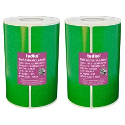 Tudko 100x125 mm 80 GSM 1 UP Self Adhesive Paper Label Green (Pack of 2 Pcs)-19