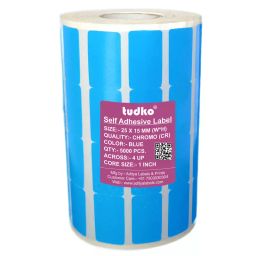 Tudko 25x15 mm 80 GSM 4 UP Self Adhesive Paper Label Blue-image-91