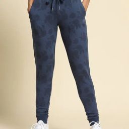 Van Heusen Blue Cotton Printed Mid Rise Sports Joggers-picture-46