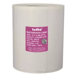 Tudko 35x15 mm 80 GSM 2 UP Self Adhesive Paper Label White-image-40