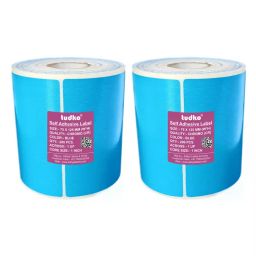 Tudko 75x125 mm 80 GSM 1 UP Self Adhesive Paper Label Blue (Pack of 2 Pcs)-image-22