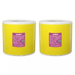 Tudko 62x70 mm 80 GSM 1 UP Self Adhesive Paper Label Yellow (Pack of 2 Pcs)-image-71