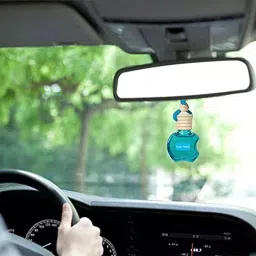 Airance 9 ml Each Lilly Vanilla & Strawberry Fragrance Apple Shape Hanging Aroma Diffuser Car Air Freshener (Pack of 2) image 2