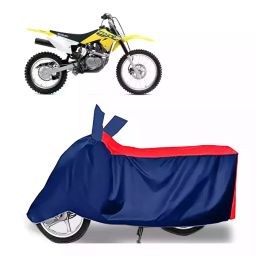Auto Pearl Two Wheeler Cover with Bag for Suzuki DR-Z50, Red & Blue-image-6