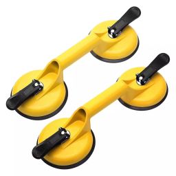 HBD SALES Suction Cup Double Claw Aluminium 20 cm Yellow & Black 100 Kg Capacity (Pack of 2)-image-12