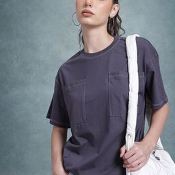 The Roadster Life Co. Pockets Drop-Shoulder Sleeves Relaxed T-shirt-picture-11