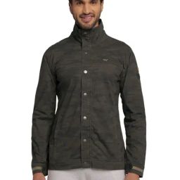Wildcraft Dark Olive Cotton Regular Fit Camouflage Jacket-picture-17