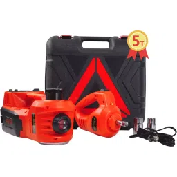 Janvitha 5000 Kg (5 Ton) 5-In-1 Electric Hydraulic Jack Plastic, Metal Orange, JCJS5T-image-98