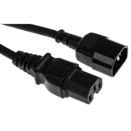 RS PRO Power Cord IEC C14 Plug to IEC C15 Socket 1 m, 1230951 image 3