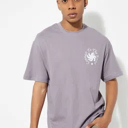 max Men Printed Applique T-shirt-image-71