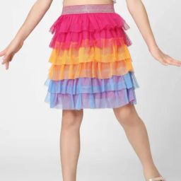 KIDS ONLY Multicolor Color Block Skirt-image-5