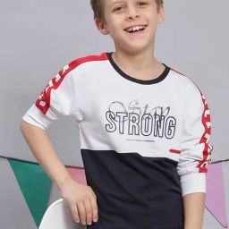 Monte Carlo Kids White & Navy Printed Full Sleeves Sweatshirt-image-19