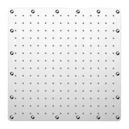 RN Aston 150x150 mm Square Stainless Steel Silver Wall Mount Overhead Sandwich Shower Without Arm, RN60010150-31