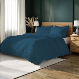 LANE LINEN Blue 400 TC King Bedsheet with 2 Pillow Covers-image-65