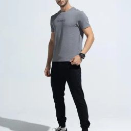 Domin8 Black Cotton Regular Fit Joggers-image-79