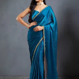 LOROFY Beads and Stones Chanderi Saree-picture-15