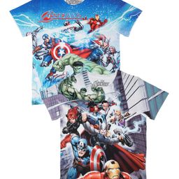 Marvel by Wear Your Mind Boys Pack of 2 Avengers Printed T-shirts-picture-55
