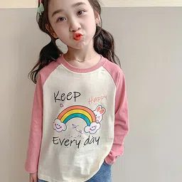 LULU & SKY Girls Typography Printed T-shirt-picture-5
