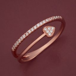 Kushal's Fashion Jewellery White Rose Gold-Plated Party 92.5 Sterling Silver Finger Ring-picture-19