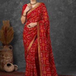 Styleveda Bandhani Pure Georgette Bandhani Saree-picture-42