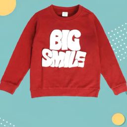 MINIKLUB Kids Maroon Graphic Print Full Sleeves Sweatshirt-image-27