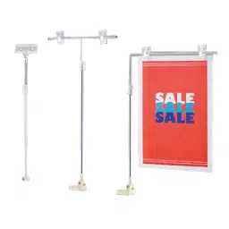 AS ONE Magnetic Pop Stand Clip Type Type H30-55 cm Steel Post, 61-203-7-1-7