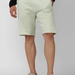 Peter England Fade Green Cotton Regular Fit Printed Shorts-picture-14
