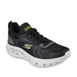 Skechers Men's GO RUN GLIDE-STEP FLEX-RADAR Black Lime Running Shoes image 2