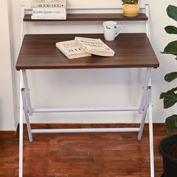 Faburaa Venus Foldable Study Table for Home - Light Brown-14