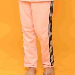 Anthrilo Side Tape Shimmer Embellished Joggers - Pink-image-30