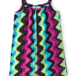 Bonfino Viscose Sleeveless Jumpsuits With Waves Print - Black & Green-picture-0