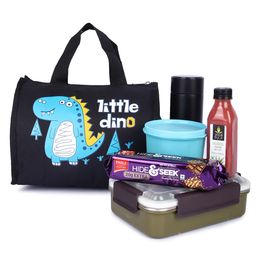 Butterthief Little Dino Insulated Leak Proof Lunch Box Bag for School Kids - Color May Vary-image-50