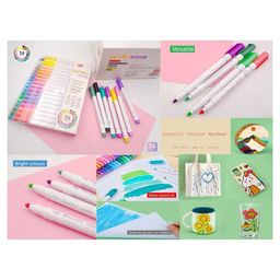 YAMAMA Acrylic Color Art Marker Set With Round Pigmented Suitable For Artistic Painting Drawing Sketching Calligraphy Drawing Office School And Stationery Supplies  (Pack of 36 pcs  Multicolor)-image-8