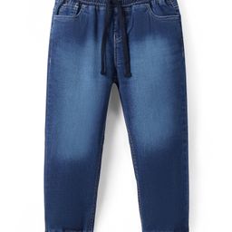 Pine Kids Woven Full Length Solid Denim Jeans - Navy Blue-picture-8