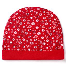 Doodle Poodle Interlock Knit Cap Mittens & Booties with Text Print Pack of 2 -Red & Yellow image 2