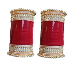 SGN fashion Maroon Plastic Bangles-picture-9