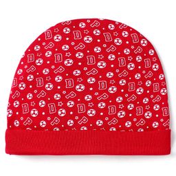Doodle Poodle Interlock Knit Cap Mittens & Booties with Text Print Pack of 2 -Red & Yellow image 3