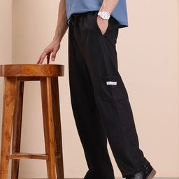 Mast & Harbour Men Mid-Rise Relaxed Fit Cargo-Style Track Pants with Toggle Hem-image-20
