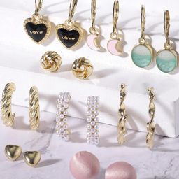 Tipsy Closet Gold-Plated Circular Stud Earrings-16