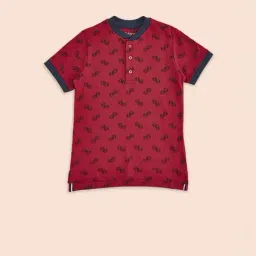 Pantaloons Junior Maroon Cotton Printed T-Shirt-picture-25