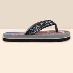 Kidsville Spiderman Printed Grey & Red Flip Flops-image-58