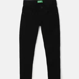 United Colors of Benetton Boys Black Solid Jeans-picture-10