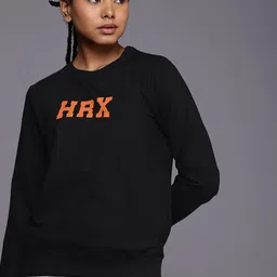 HRX by Hrithik Roshan Brand Logo Printed Knitted Sweatshirt-picture-43