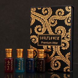 Soulflower 4-Pcs Premium Attar Set - Oudh Jazba + Mulakat + Aaftaab + Oudh Tabir-3