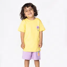 Reedoo Unisex Kids Bio Finish Solid Round Neck Cotton T-shirt-image-98