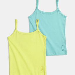 You Got Plan B Girls Pack Of 2 Cotton Camisoles-image-58