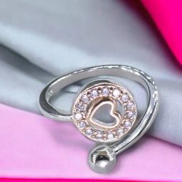 Taraash 92.5 Sterling Silver Heart Casual Ring for Women-image-71