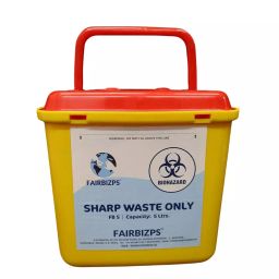 FAIRBIZPS Sharp Container 5 L Puncture & Leak Resistant Plastic Yellow, FBYSP-image-10